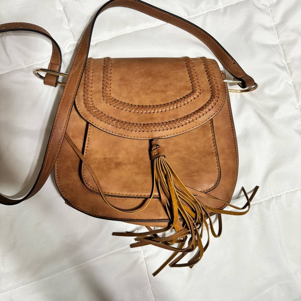 Franco Sarto Faux Leather Brown Crossbody Bag